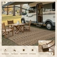 thumbnail image 3 of VUNATE Outdoor Rugs Carpet 2'x8' Jute Rug Bohemian Tribal Washable Patio Rug Distressed Modern Braided Area Rugs Colorful Indoor Outdoor Rugs for Living Room Entryway Laundry Balcony, 3 of 8