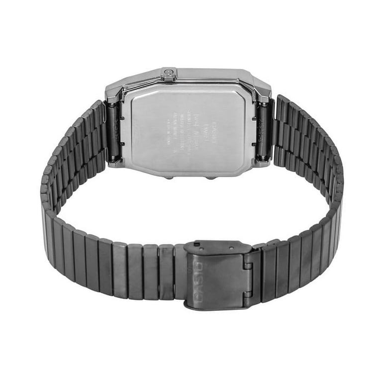 Casio Vintage Analog Digital Stainless Steel Salmon Dial Quartz AQ