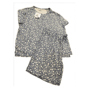 Roudelain Womens Short Sleeve Butterknit Daisy Pajama Set, Vintage Indigo, XL