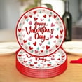 thumbnail image 6 of Wdhugt 2024 Valentines Day Party Supplies Tableware Set - 20 Set Heart and Love Disposable Dinnerware for School Office Home - 9-Inch Plate, 6 of 6