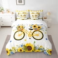 thumbnail image 2 of Homewish Floral Sunflowers 7pcs Bedding Comforter Set For Boys Girls,Chic Flowers Queen Bedding Sets Super Cozy,Spring Garden Queen Sheet Sets,Luxury Bedroom Decor,Reversible, 2 of 8