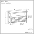 thumbnail image 3 of Simpli Home Warm Shaker 48 inch Wide Solid Wood Transitional Console Sofa Table in Light Golden Brown, 3 of 8