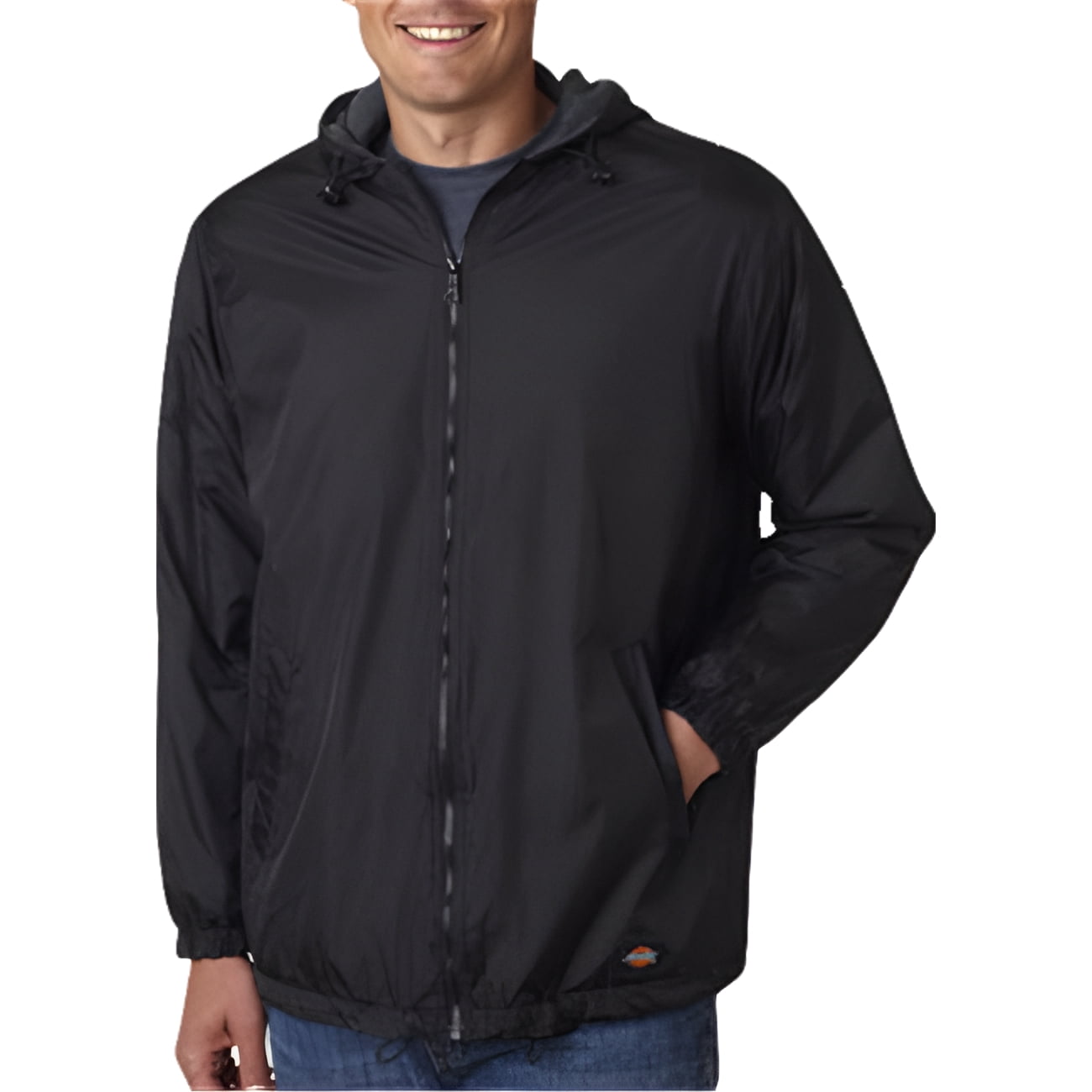 Men's Fleece Lined Hooded Nylon Jacket