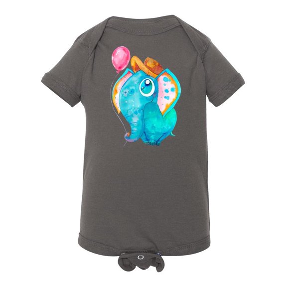 Elephant With A Balloon Bodysuit Infant -Image by Shutterstock,  Newborn