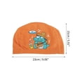 thumbnail image 4 of Unique Bargains 1 Pc Knitted PU Cartoon Crocodile Swim Cap Orange, 4 of 6
