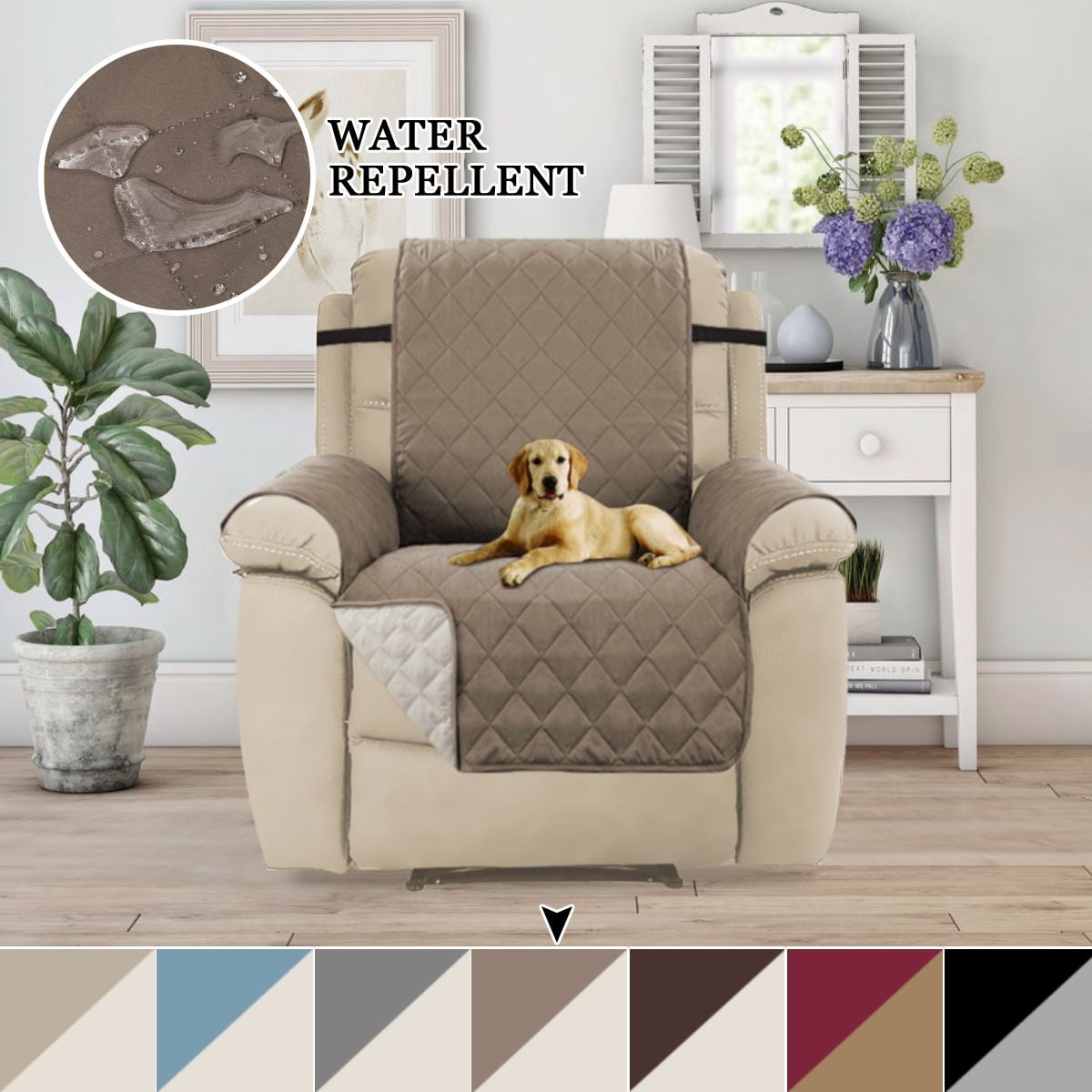 H.VERSAILTEX 1Piece Regular Reversible Recliner Pet Cover Protector