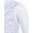 thumbnail image 6 of Haitryli Girls Kids Sleeveless Metallic Leopard Tank Tops Athletic Training Sports Vest Hip Hop Dance Outfits Silver 130-140, 6 of 7