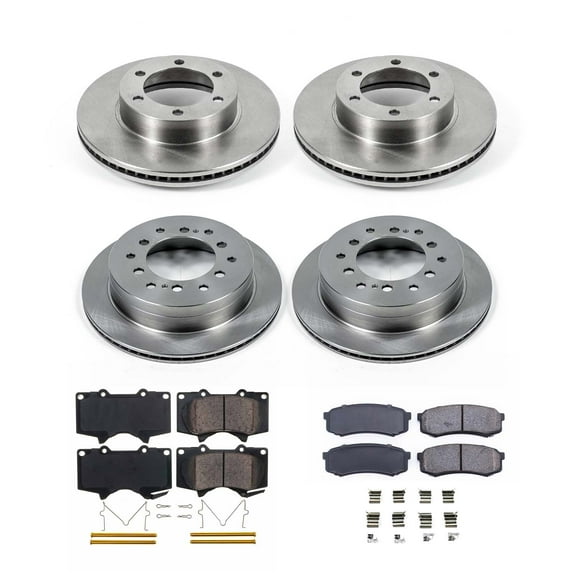Ultimate Brakes Front and Rear Ceramic Brake Pad and Rotor Kit with Hardware WM81583