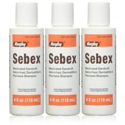 Rugby Sebex Liquid Medicated Dandruff Shampoo - 4 Oz, 3 Pack