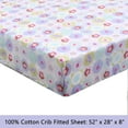 thumbnail image 6 of Spring Floral Bloom Geometric Garden 3 Piece Pink Cotton Toddler Sheet Set, 6 of 7