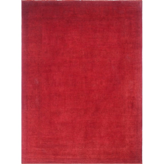 Overdyed Mani Red/ Rug, 9'11" x 13'9"
