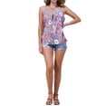 thumbnail image 2 of INSPIRE CHIC Women's Floral Summer V Neck Spaghetti Strap Casual Strappy Shirts XL Pink, 2 of 6
