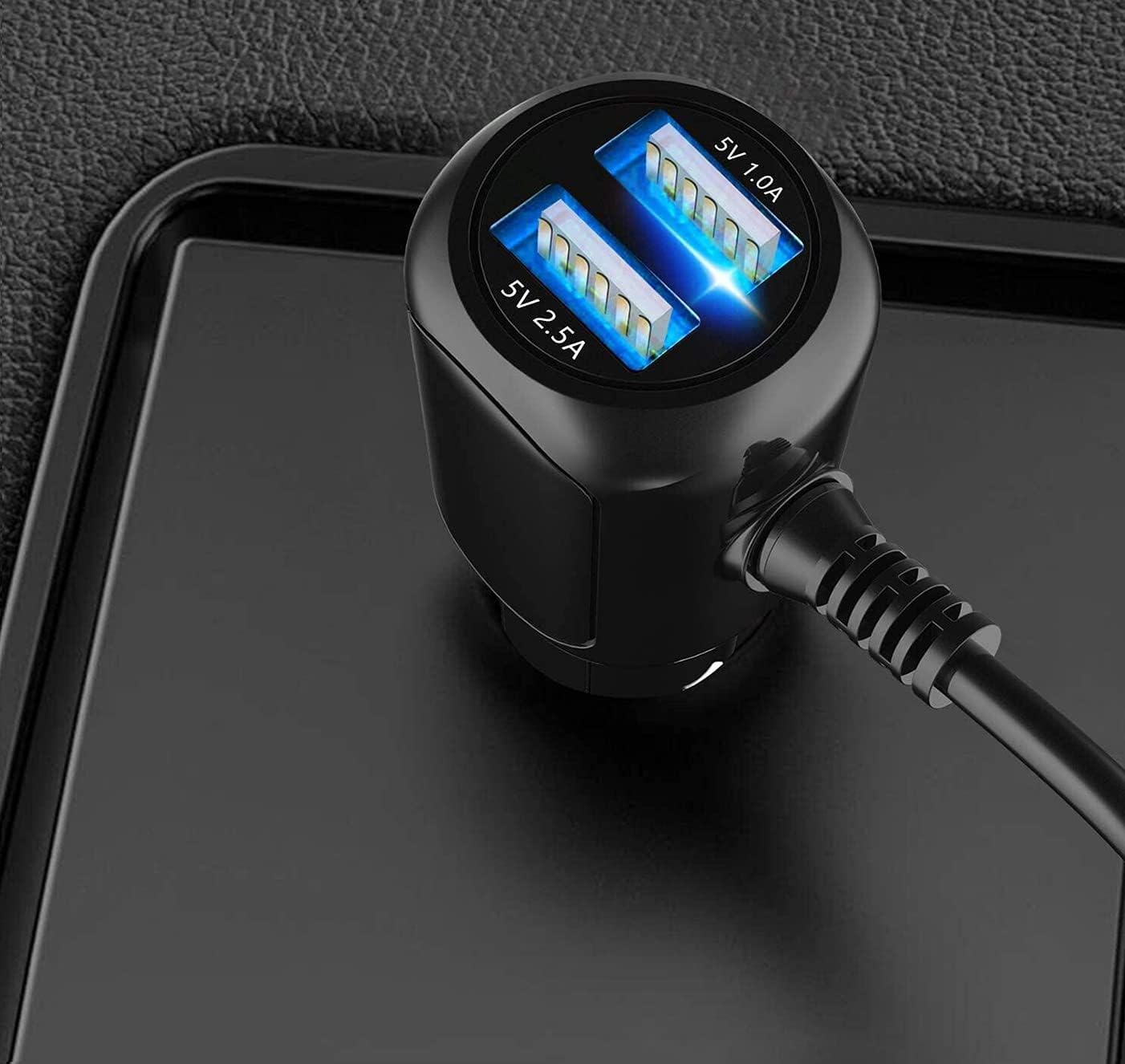 Dash Cam Charger 2024 Upgraded Micro USB Car Charger with Dual USB Port Compatible with APEMAN, Rexing, Byakov, AKASO, Crosstour, Trekpow, Pruveeo, OldShark, Garmin and Most Other Dash Cam, (6.5FT)