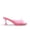 NEON PINK/CLEAR, variant on Women’s Clear Heels Square Toe High Stiletto Mules Slip on Wedding Dress Sandals