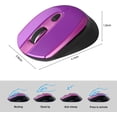 thumbnail image 6 of RaceGT USB C Wireless Computer Mouse, 2.4G Silent Cordless Mouse for Laptop, Type C Portable Mouse with 6 Buttons and 3 Adjustable DPI for Laptop, Deskbtop, MacBook, PC, Purple, 6 of 8