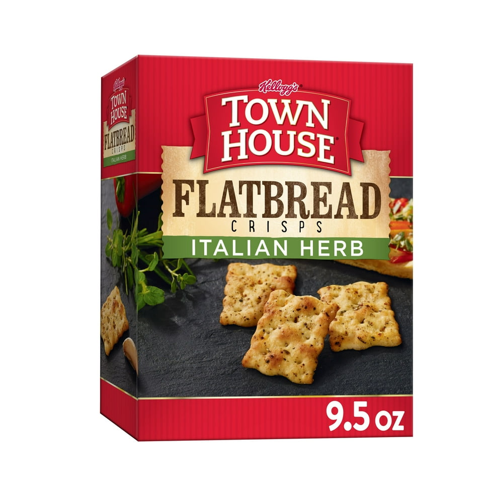 Kellogg's Town House Flatbread Cracker Crisps, Baked Snack Crackers