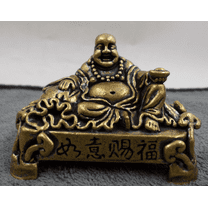 Copper art luckly brass Laughing Buddha Statue Figure Statue sculpture,ornaments luckly Small ornaments table decotation buddha statue fs078