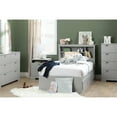 thumbnail image 4 of South Shore Reevo Twin Bookcase Headboard, Soft Gray, 4 of 7