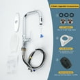 thumbnail image 4 of WOWOW Single Handle Pull Down Sprayer Kitchen Faucet in Polished Chrome with Deck Plate, 4 of 5
