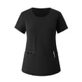 thumbnail image 6 of Vibrex Women's Scrub Set: Women's Solid Color Casual Nurse Protective Uniform Short Sleeved Round Neck Shirt Set Multi-Pocket, Loose-Fit Uniform for Nurses, Caregivers, Medical Staff, 6 of 9