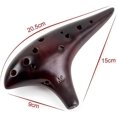 thumbnail image 4 of 12 Holes Ocarina Alto C Smoked Straw Ceramic Ocarinas With Protective Bag Starter Song Booklet-smoke, 4 of 5