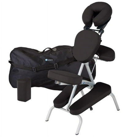EARTHLITE Vortex Portable Massage Chair Package - Portable, Compact, Strong and Lightweight (15lb) incl. Carry Case, Sternum Pad & Strap