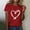 02 Red, variant on YueHuiYing Women's Valentine's Day Cartoon Heart Print Short Sleeve Round Neck Top Cute Graphic Tees T-Shirt