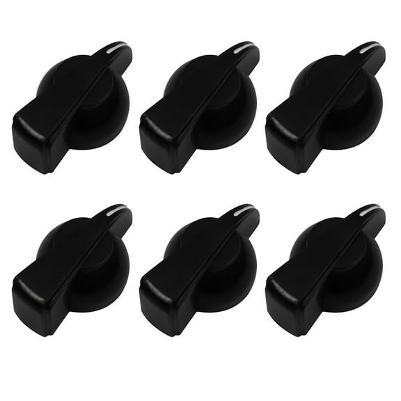 HORIALENCE 6Pcs Electric Guitar Tone Replacement Knob Black Plastic For Sound Adjustment