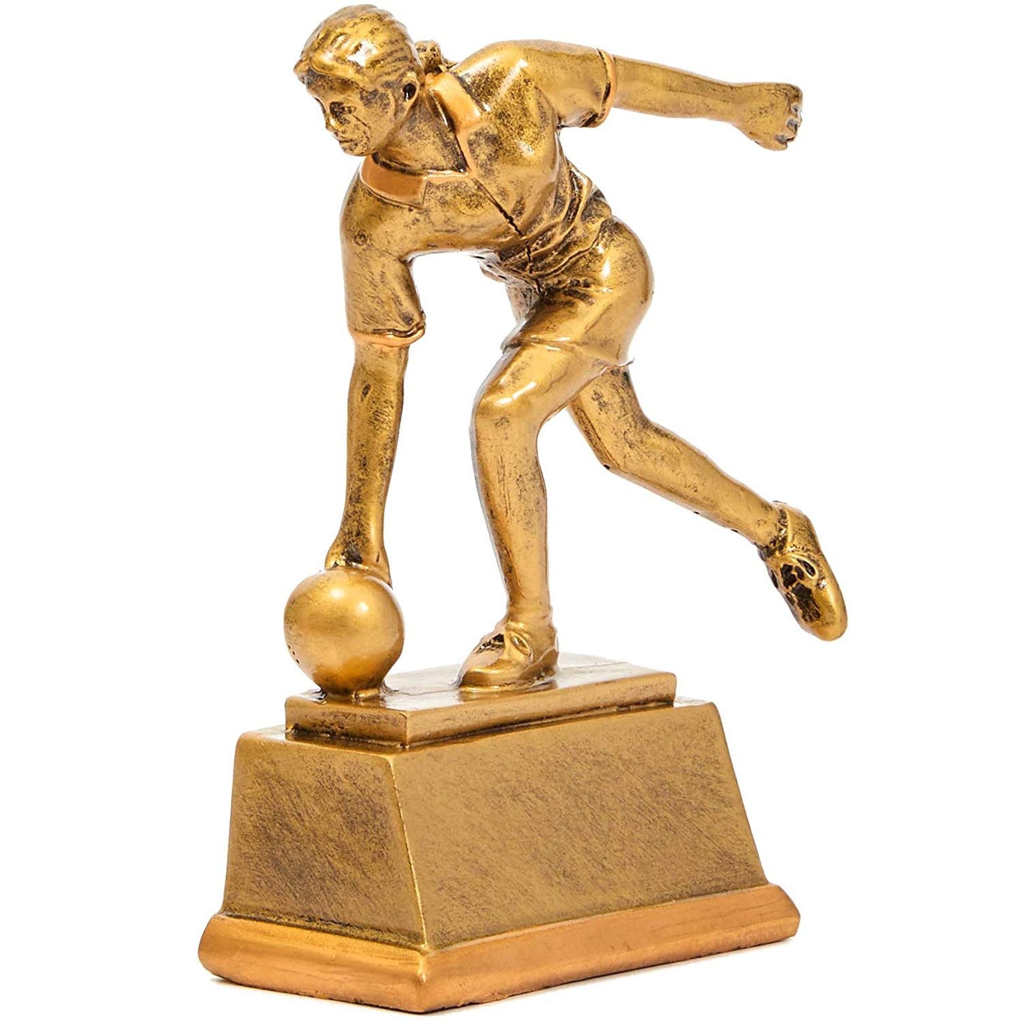 Personalized Girl Copper Bowling Trophy 3.5 x 1.4 x 4.4 for Bowling