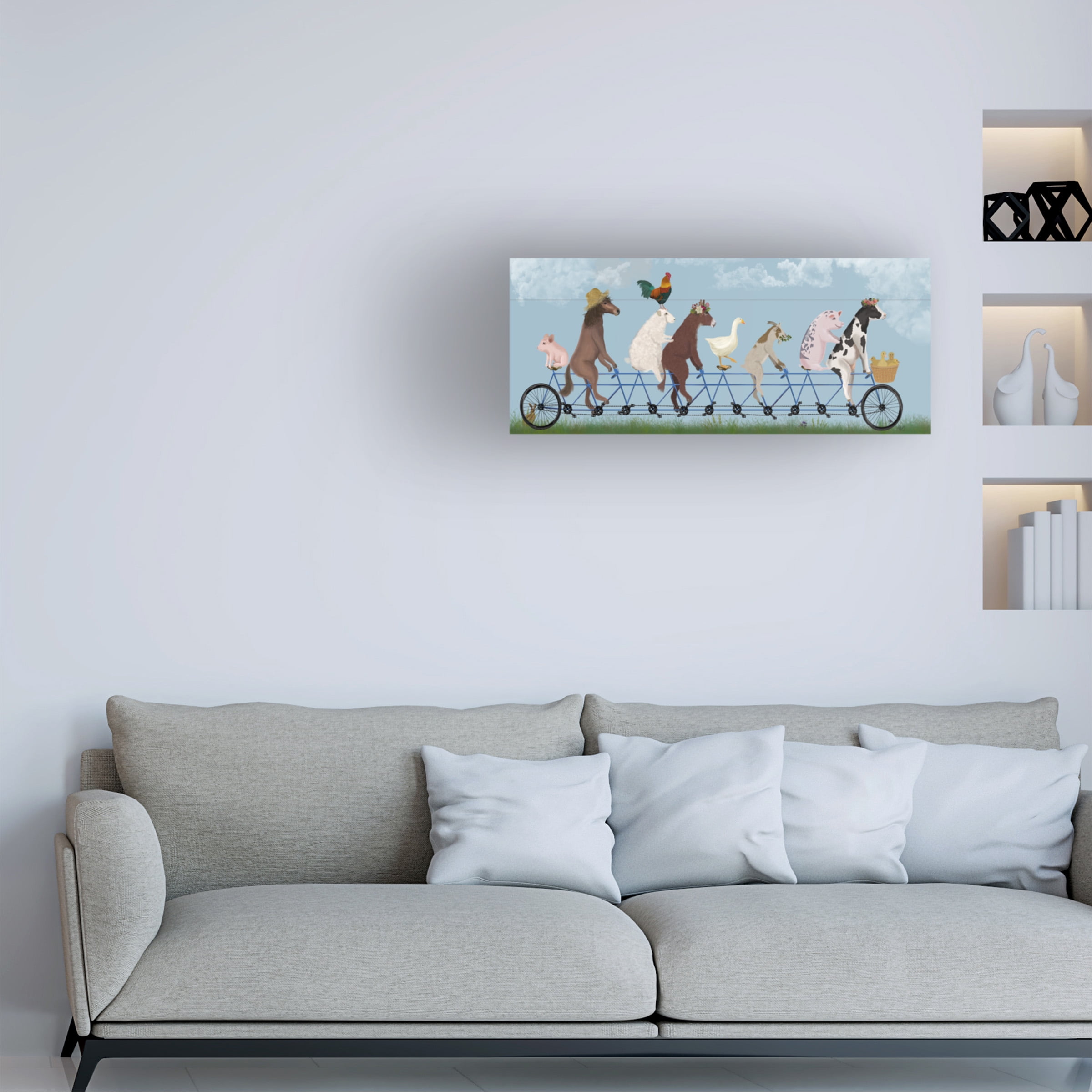 Fab Funky 'Tandem Farm Animals' Canvas Art