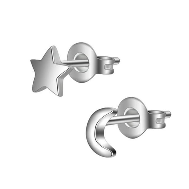 Pendientes de moda con estrella y luna, joyería para niñas y mujeres, pendientes exquisitos y brillantes