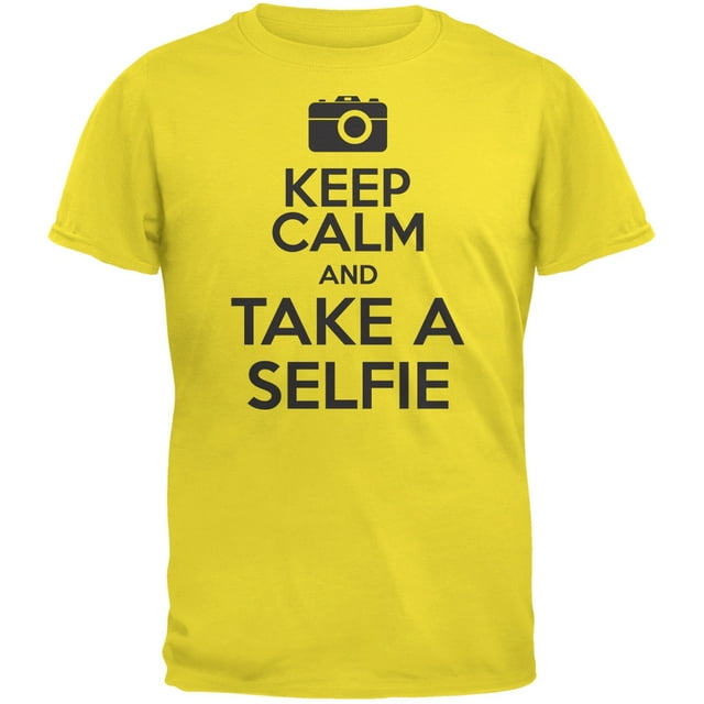 Keep Calm Take a Selfie Yellow Youth T-Shirt