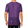 thumbnail image 3 of INSPIRE CHIC Sheer Mesh T-Shirt for Men's Short Sleeve Tee Top Crew Neck Party See Through t Shirts S Purple, 3 of 4