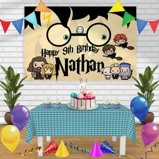 Bannière Happy Birthday en carton Harry Potter™ 182 cm - Vegaooparty