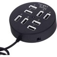 thumbnail image 3 of USB 8 Ports Box Multi Data Transmission USB 2.0 Hub Round Shape Multi-Port Splitter Charger Adapter Replacement with LED for USB Devices, Phone, USB Flash Disk, PC, Tablet, 3 of 7