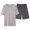 Coffee, variant on Men 2 Piece Outfits T Shirt Men and Shorts Men Solid Color Short Sleeve Crew Neck Elastic Waist Summer Regular Fit Oversized Jogging Track Suit with Pockets L-XXXXL