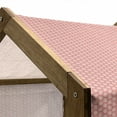 thumbnail image 4 of Coral Pet House, Cool Simplistic Linear Sunflower Tied Bound Crochet Damask Floral Lace Tiles Motif, Outdoor & Indoor Portable Dog Kennel with Pillow and Cover, 5 Sizes, Coral White, by Ambesonne, 4 of 4