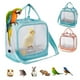 thumbnail image 1 of Transportín portátil plegable para aves - Jaula de malla transparente para aves y palomas pequeñas con correa ajustable para salidas sin manos, 1 of 6
