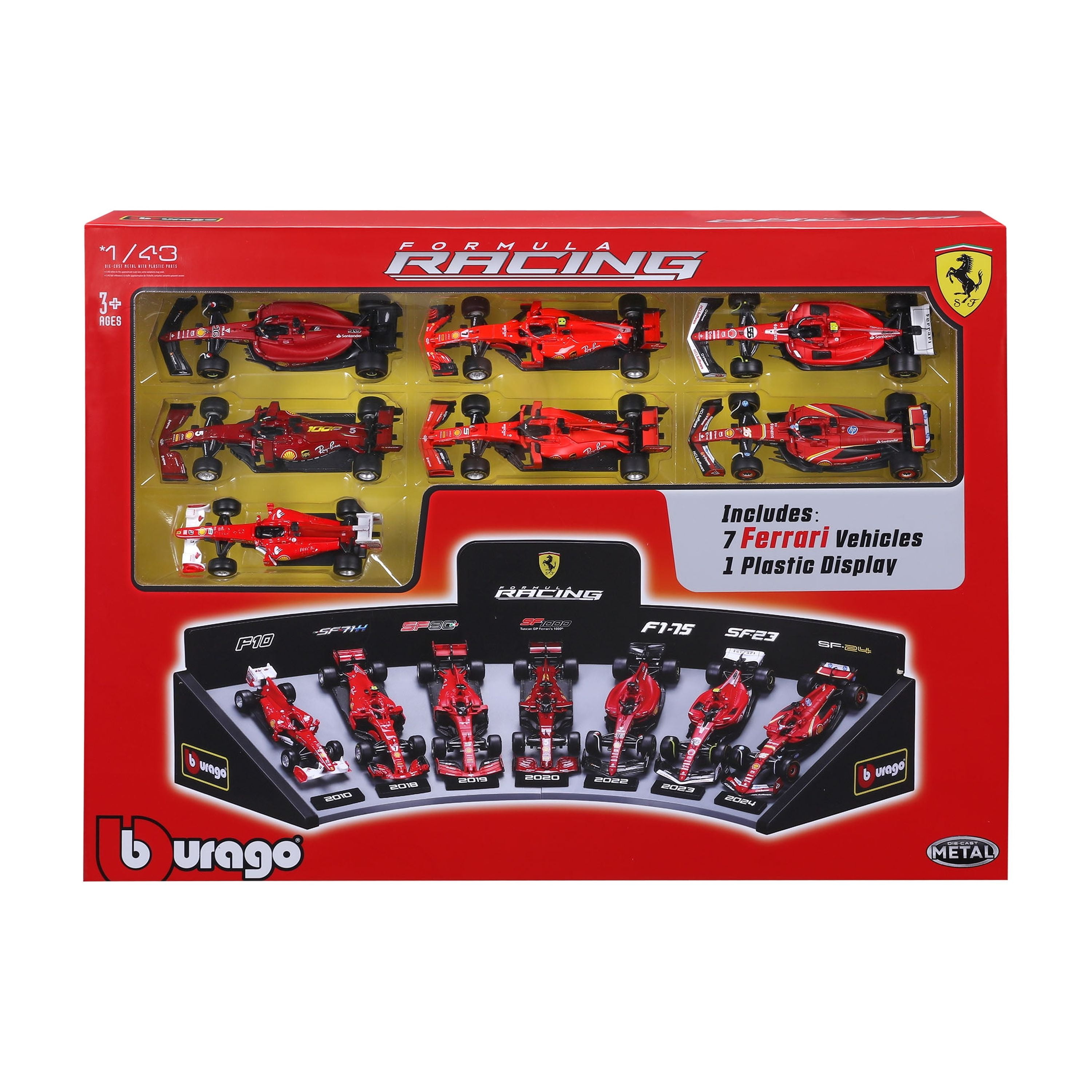 Bburago Formula Racing Ferrari 1:43 Scale Diecast Race Play Cars