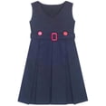 thumbnail image 6 of Girls Dress Navy Blue Back School Uniform Pleated Hem 12, 6 of 8