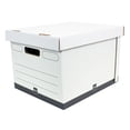 thumbnail image 5 of Office Depot® Brand Heavy-Duty Quick Set Up Storage Boxes, Letter/Legal Size, 15" x 12" x 10", White/Black, Pack Of 5, 5 of 5