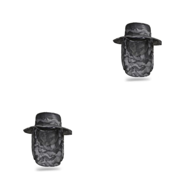 Sombrero de pescador Eigraketly poliéster ajustable plegable a prueba de viento Gris oscuro 2Conjunto