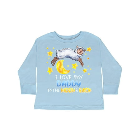 

Inktastic I Love my Daddy to the Moon and Back Cute Sheep Gift Toddler Boy or Toddler Girl Long Sleeve T-Shirt