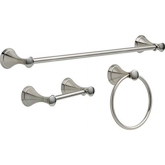 Delta Faucet CLL63-SN Carlisle 3 Piece Bath Hardware Kit, SpotShield Brushed Nickel
