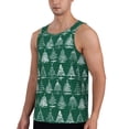 thumbnail image 2 of Gaeub Christmas Trees Men's Athletic Tank Top, Workout Sleeveless Shirts, Running Tank Tops for Gym, Running, Training - Small, 2 of 9
