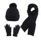 thumbnail image 1 of Sombreros para mujer y hombre, gorro de punto, bufanda cálida, guantes, jersey grueso de tres piezas, gorro para mujer., 1 of 3