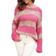 thumbnail image 1 of Gibobby Casual Suéter para Mujer, Suéter de manga larga suave al tacto para mujer, cuello redondo, ajuste clásico(Rosa caliente,XG), 1 of 5