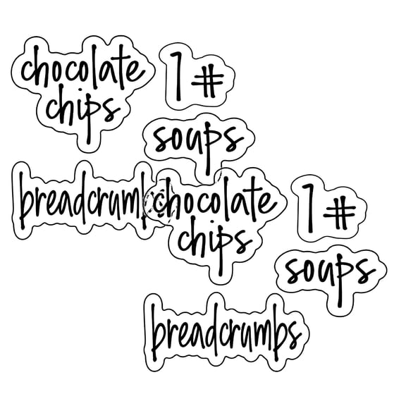 CCOCC 138 PCS Pantry Labels For Containers Preprinted Black Script Kitchen Label Stickers For Food Storage Jar Bottles