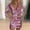 Hot Pink, variant on Women's Casual Dress Elegant Party Belt Frill Sequins V-Neck Long Sleeve Slim Self-Cultivation Dress for Women Silver XXL