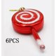 thumbnail image 3 of Piezas De Adornos De Piruletas Navideñas, A Prueba De Roturas, Brillantes, Diseño De Bastón De Caramelo, Adornos para Decoraciones Navideñas, Rojo-- oso de fresa Electrónica, 3 of 5